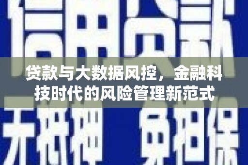 寿宁贷款与大数据风控，金融科技时代的风险管理新范式