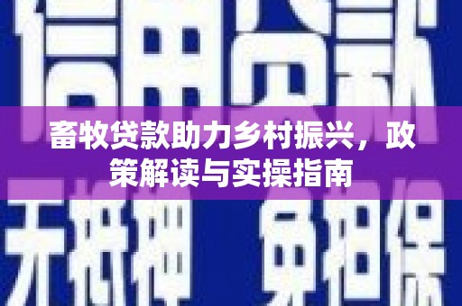 寿宁畜牧贷款助力乡村振兴，政策解读与实操指南
